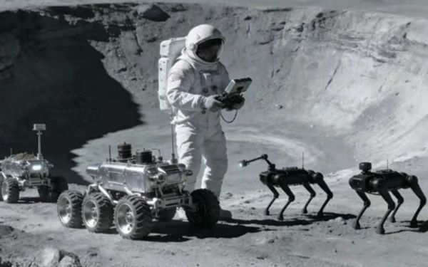 Китай планирует заселить свою первую лунную базу робособаками